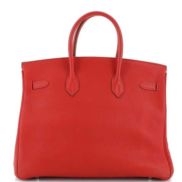Hermes Birkin Handbag Rouge Vif Togo #78163H12B - Picture 3 of 13